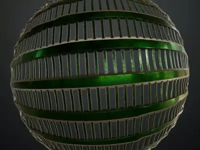 Green Metal Plate Rusted Transparent PBR Seamless Texture