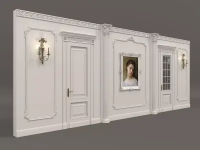 Wall Molding in Classic French style 4 3D model