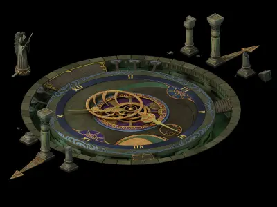Game Collection of books - sink to the small square 3D model