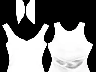 Ladies T-shirt Low-poly 3D model