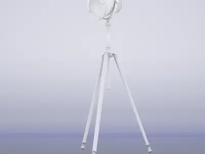 Tripod Floor Lamp Low-poly 3D model