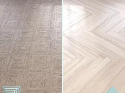 Parquet - Laminate - Wooden floor 2 in 1 Low-poly 3D model 183