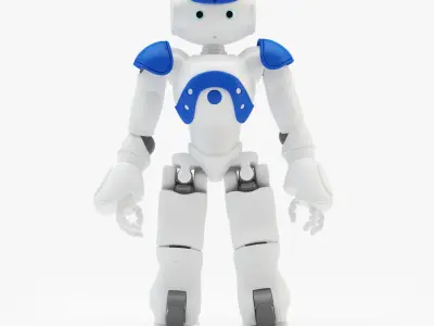 Riged Robot Nao Blue 3D model