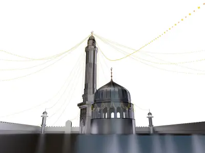 Stunning 3D Mosque for Ramadan and Islamic Celebrations 3D model