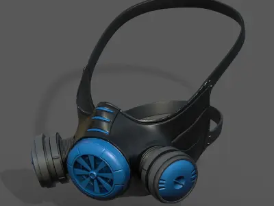 Gas mask helmet 3d model military combat fantasy  3D model