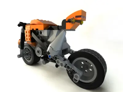 Lego motorcycle 3D model
