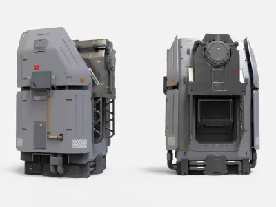 sci fi terminal 2 3D model