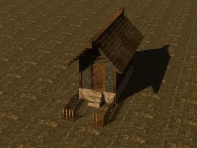 Medieval House 13 Free low-poly 3D model