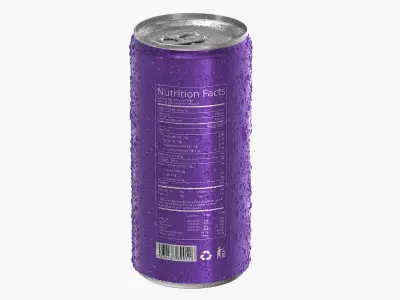  Slim Soda Can With Droplets 200ml V2 