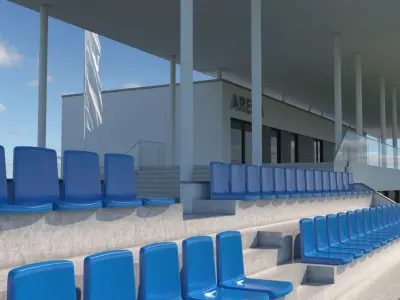 Football Soccer Pitch 1 3D model