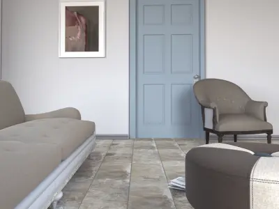 interior tile floor Low-poly 3D model