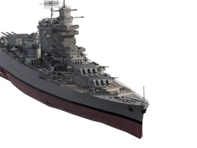 WW2 US NAVY USS BRONX battlecruiser 3D model