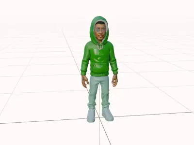 Stylized Urban Hero  High-Fidelity Premium 3D Character Model Low-poly 3D model