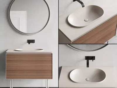 Nic Design Lama Vanity unit Set 2 3D model