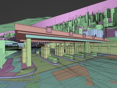 France Tunnel Du Mont Blanc Low-poly 3D model