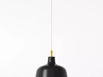 Black metallic lamp 3D model