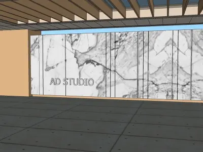 gate house 3D model  3D model