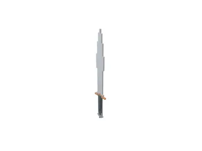 Voxel Sword v1 001 Low-poly 3D model