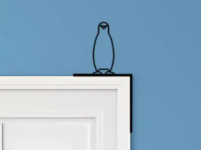 Penguin Door Corner Decor 3D print model order