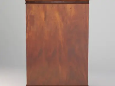 Large Victorian Mahogany 2 Door Wardrobe 3D model