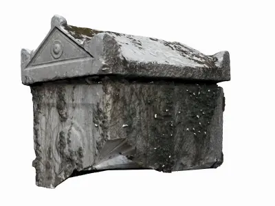 Stone Tomb Low-poly 3D model