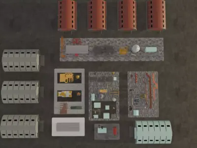 Industrial Complex Overview 3D model