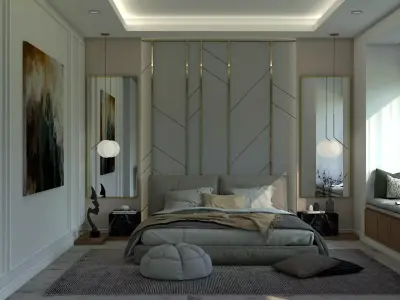 Bedroom - SketchUp V-Ray 3D model