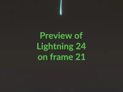 Animated Lightning v24 Low-poly 3D model