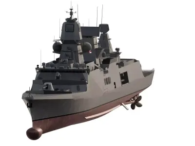 GENERIC DETAILED US NAVY MODERN DESTROYER 3D model