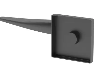 Atlantic Forme Foglia Handle Matt Black  3D model