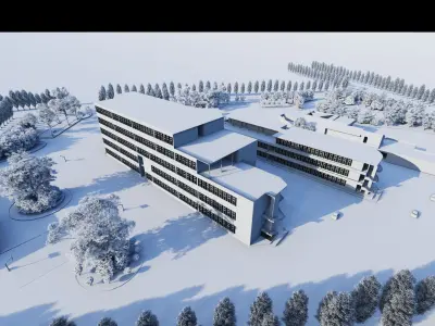 School-University -High School 3D model