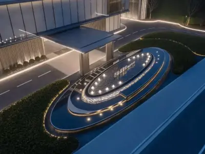 Modern Waterscape 3D model