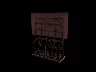 rusty advertisement billboard  3D model