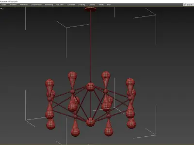 CARACAS SIXTEEN LIGHT CHANDELIER Low-poly 3D model