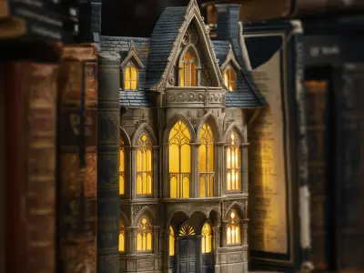 Victorian Magic Shop 3D Printable Book Nook STL File 3D print model