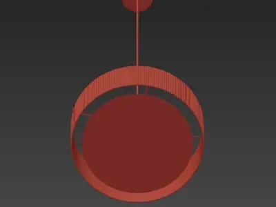 EQUATOR WHITE OVERSIZED PENDANT LIGHT 3D model