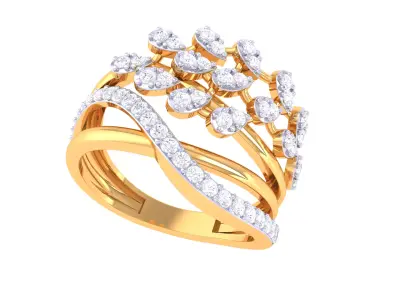   Women Ring MTL 3dm STL OBJ FBX Details 3D print model
