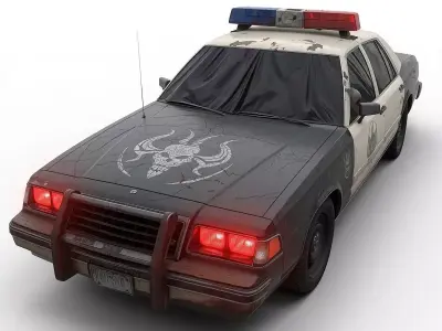 Possessed Gothic Patrol Car 3D Model Low-poly 3D model