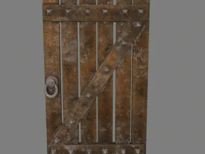 Medieval Door  Low-poly 3D model
