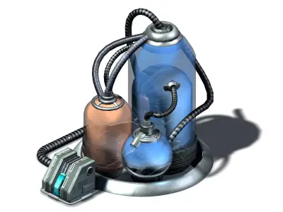 Future World - Ground Chemical Container 01 3D model