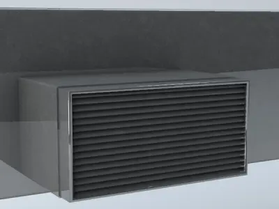 Air Conditioning System Ventilator Element Low-poly 3D model