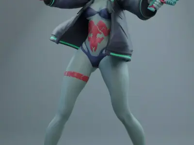 Cyberpunk Edgerunner Rebecca 3D print model