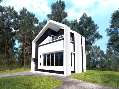 Modern house 68m2 3D model