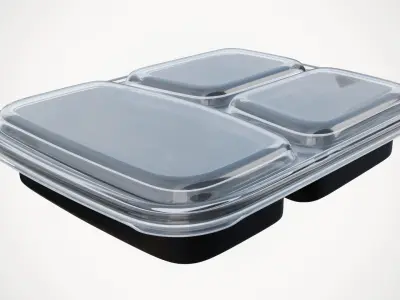 Meal Prep Containers - Disposable 3D model