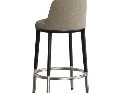 chair bar stool with seat and legs 3D model