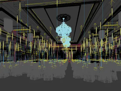 Business Restaurant - Coffee - Banquet  80 3D model