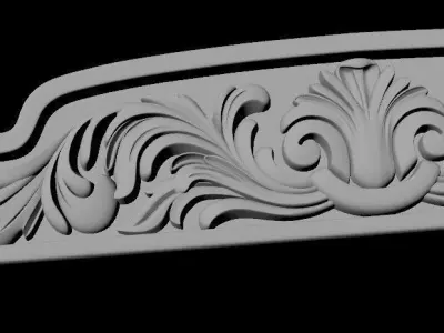 dekor shabby chic die-cutting border 3D model