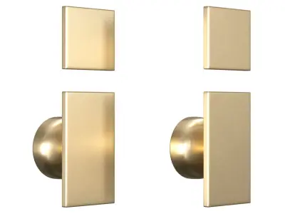 Tumalo Brass Single Square Deadbolt 3D model