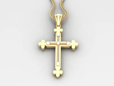 Cross Light Gold 4CP095 3DM STL 3D print model