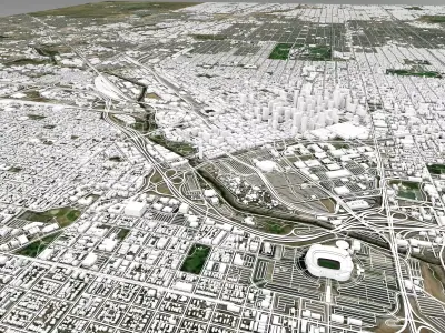 Cityscape Denver USA 3D model